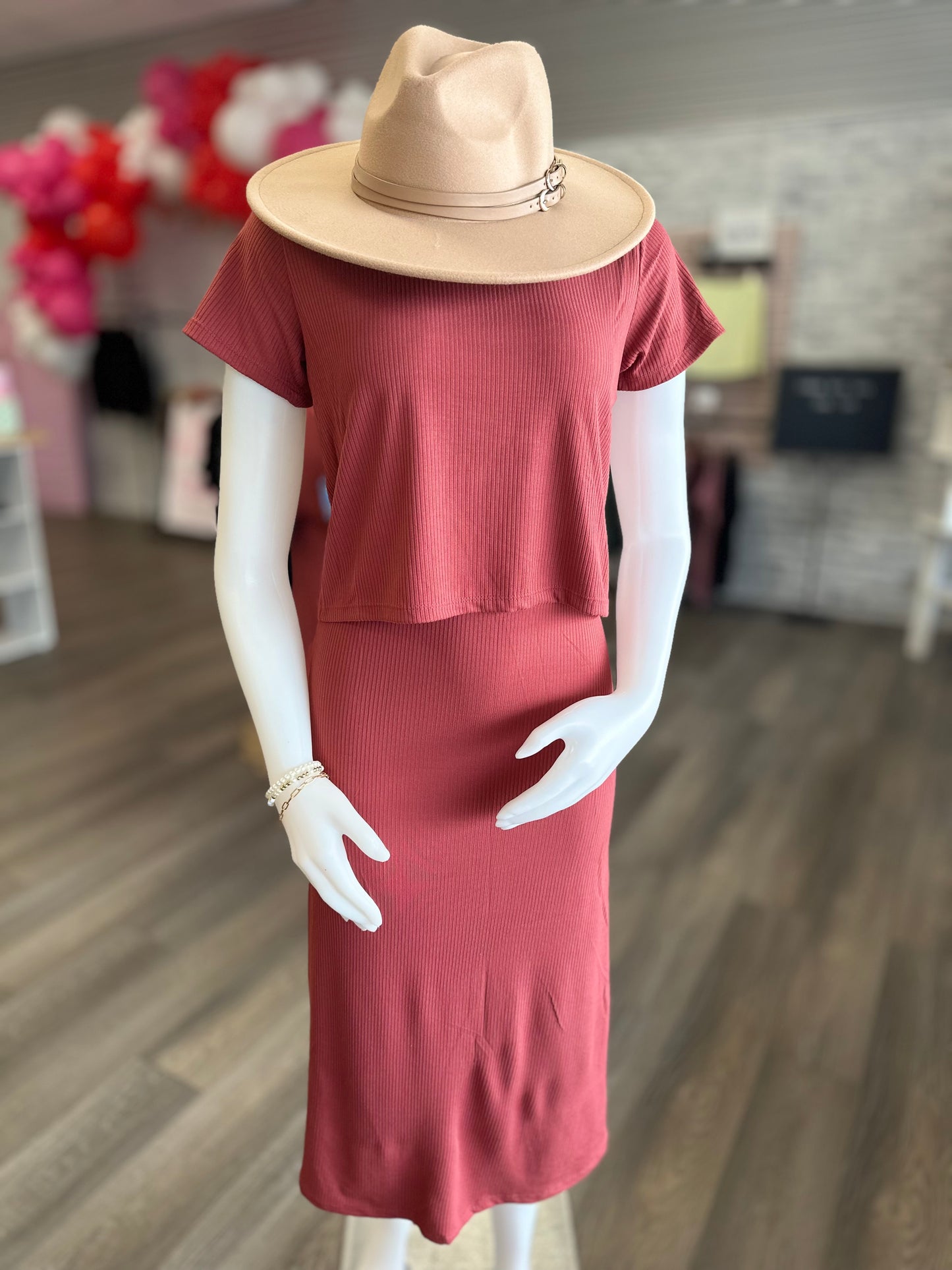 Ribbed Duo Skirt Set