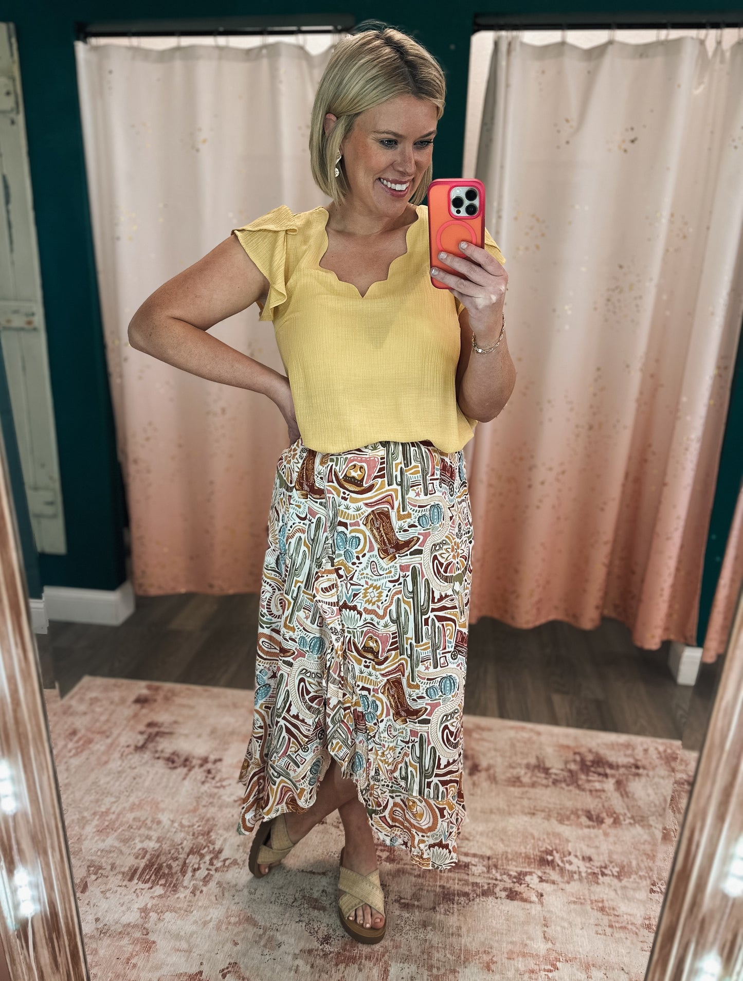 Western Ruffle Skirt