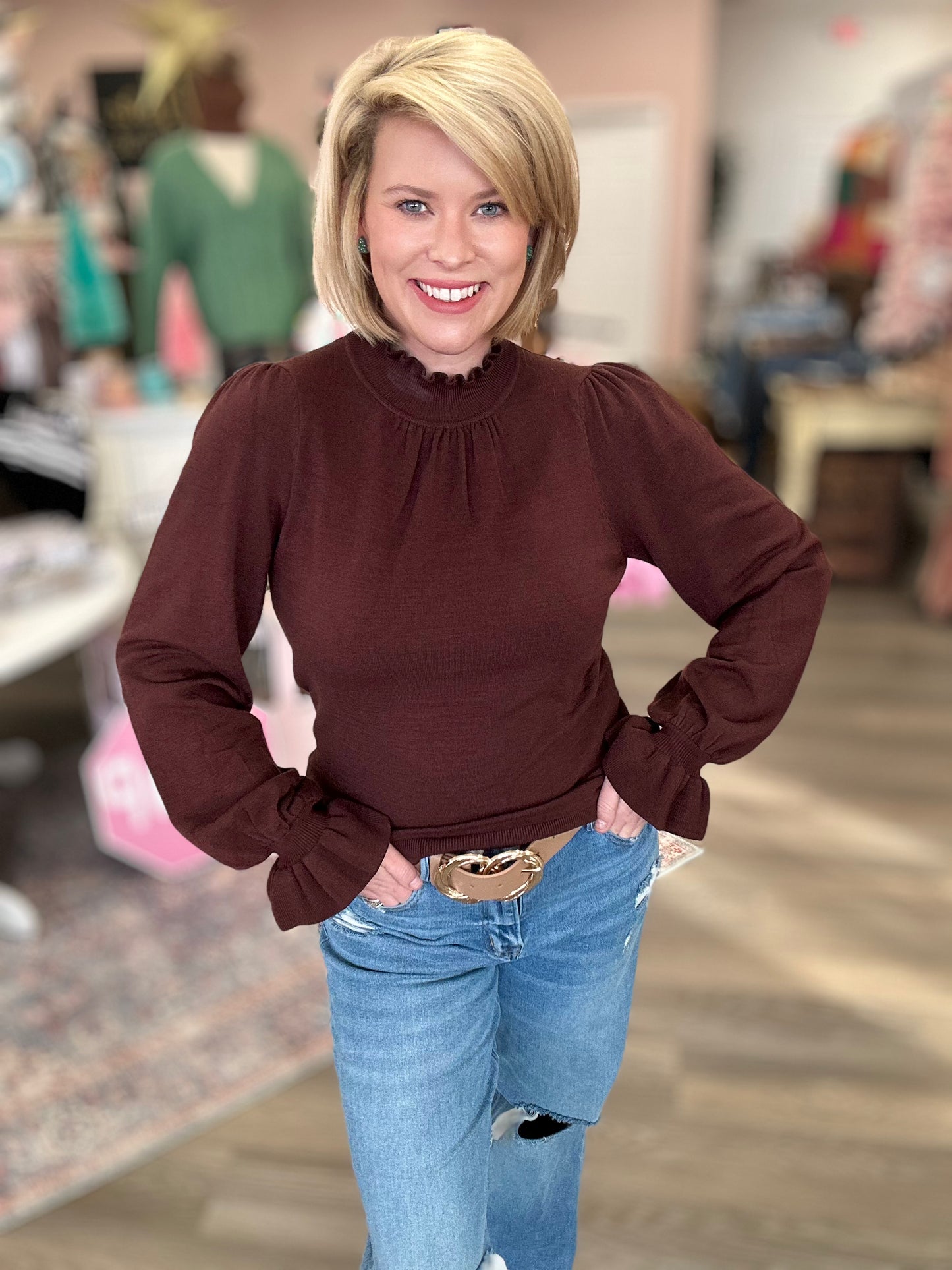 Alpine Sweater - Chocolate Brown