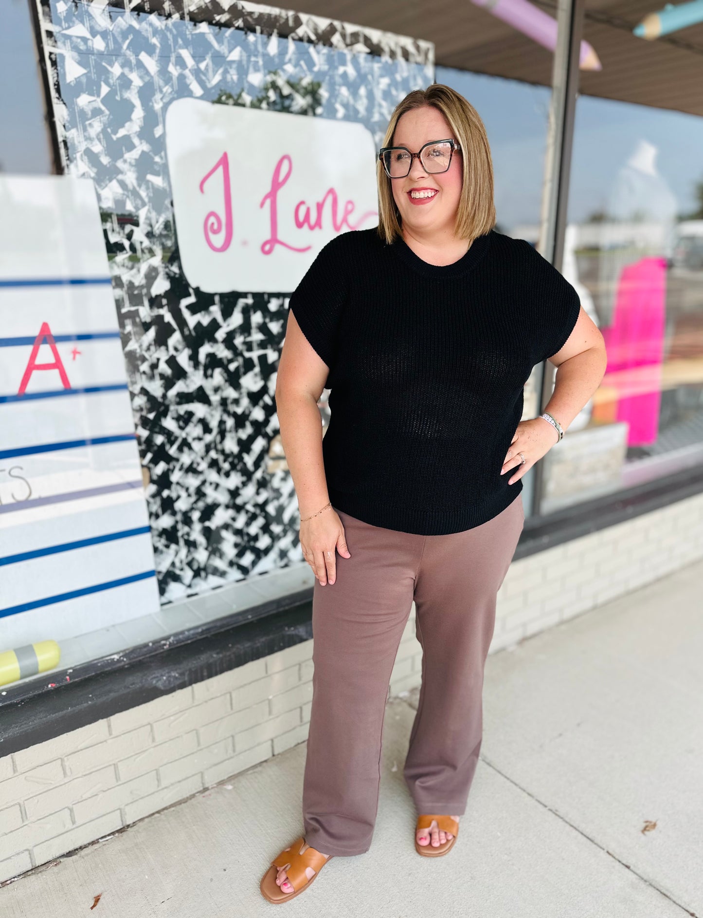 Slate Straight Slacks - Dark Mocha S-3XL