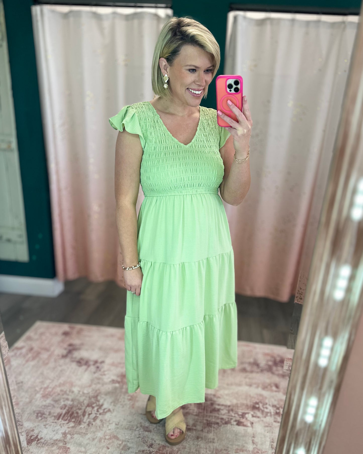Maria Midi Dress - Sage