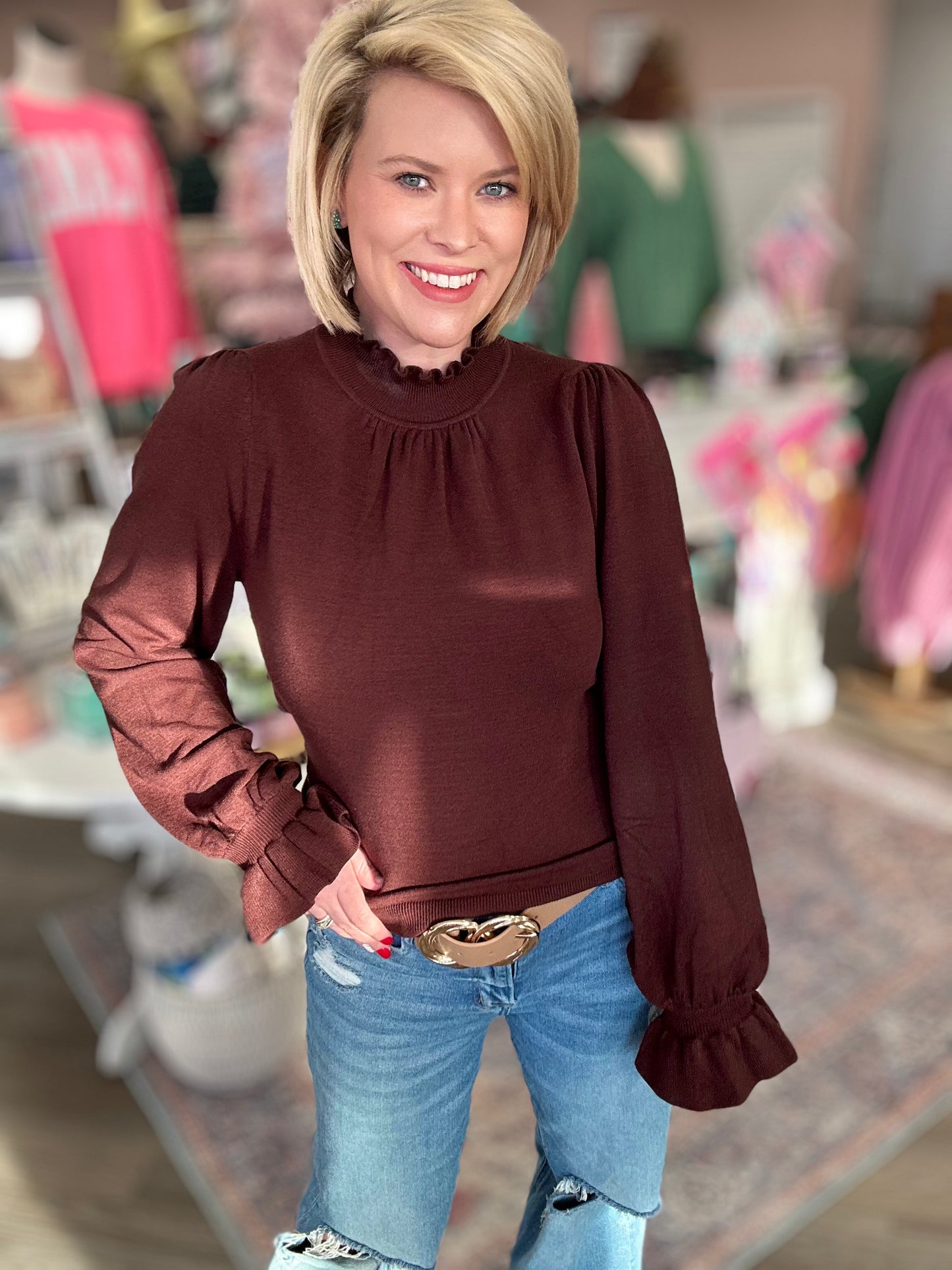 Alpine Sweater - Chocolate Brown