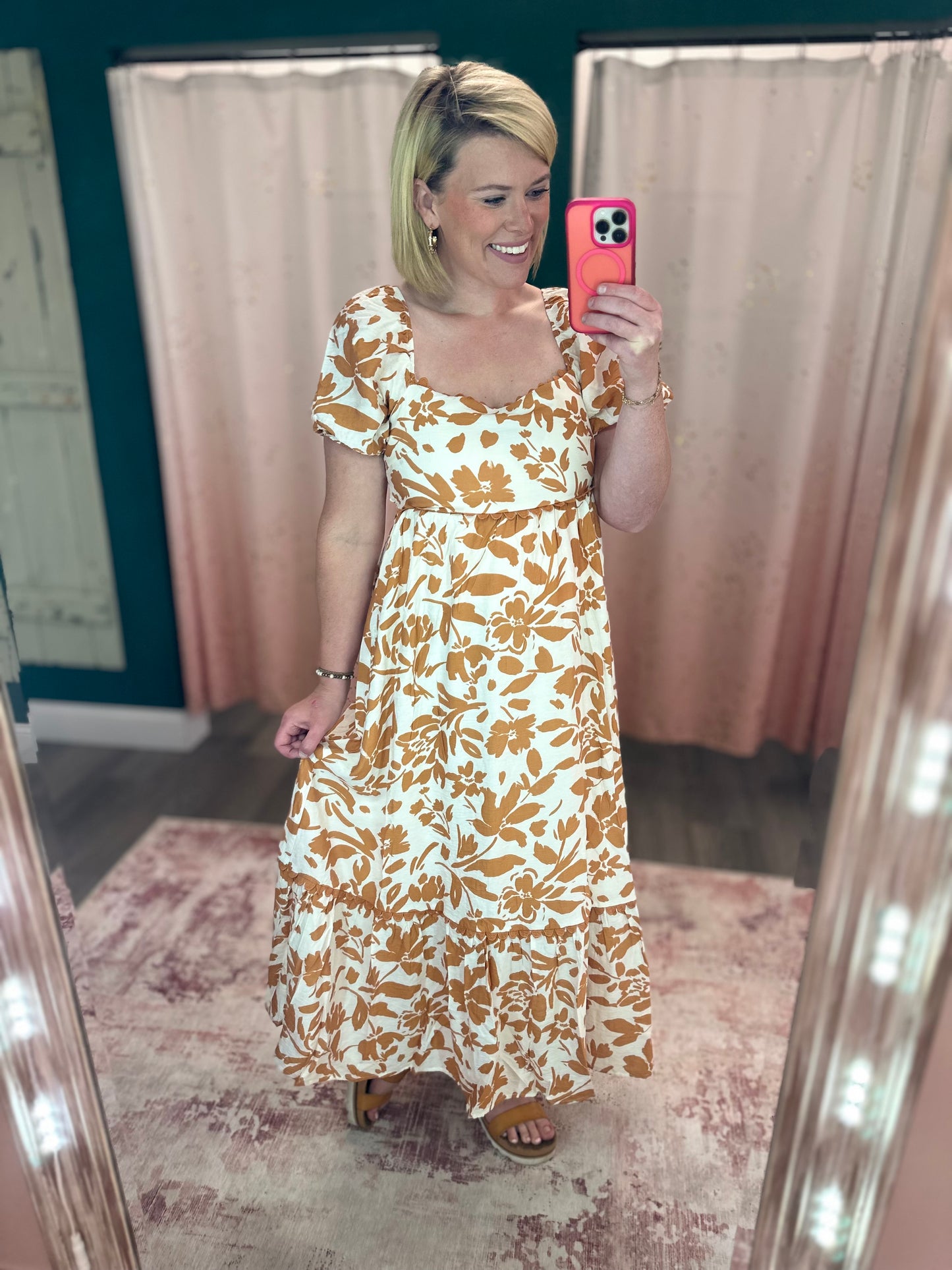 Golden Hour Midi Dress -S-3X