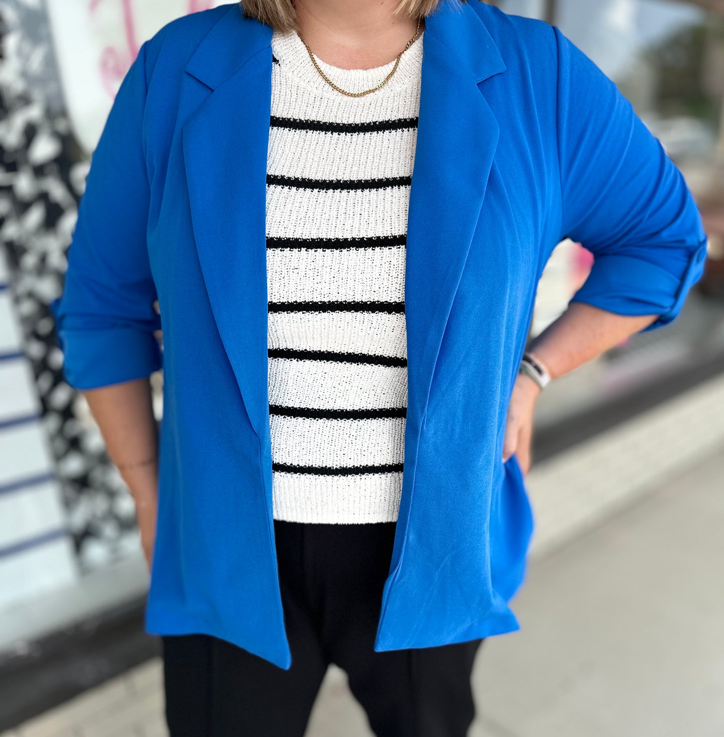 Power Play Blazer - Royal Blue S-3X