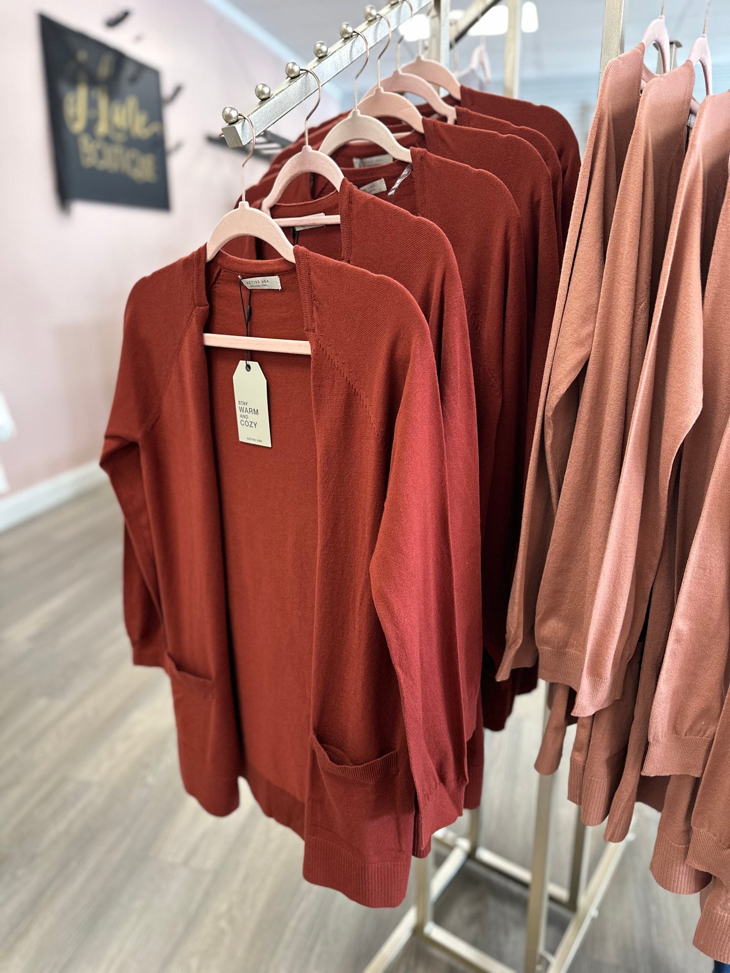 Jana Everyday Cardigan - Brick