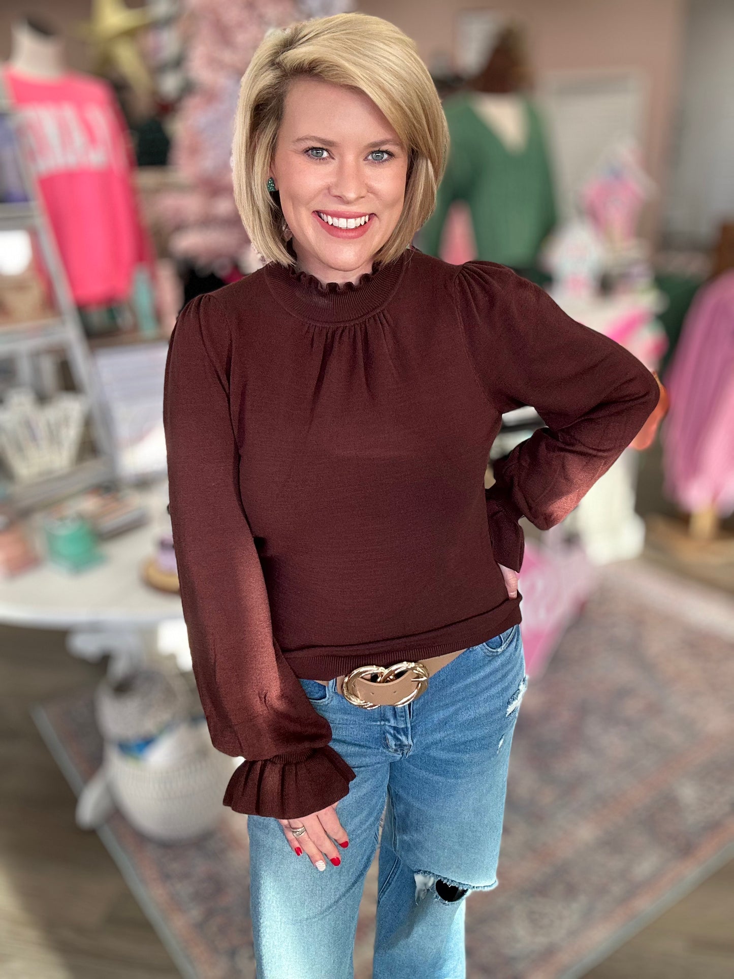 Alpine Sweater - Chocolate Brown