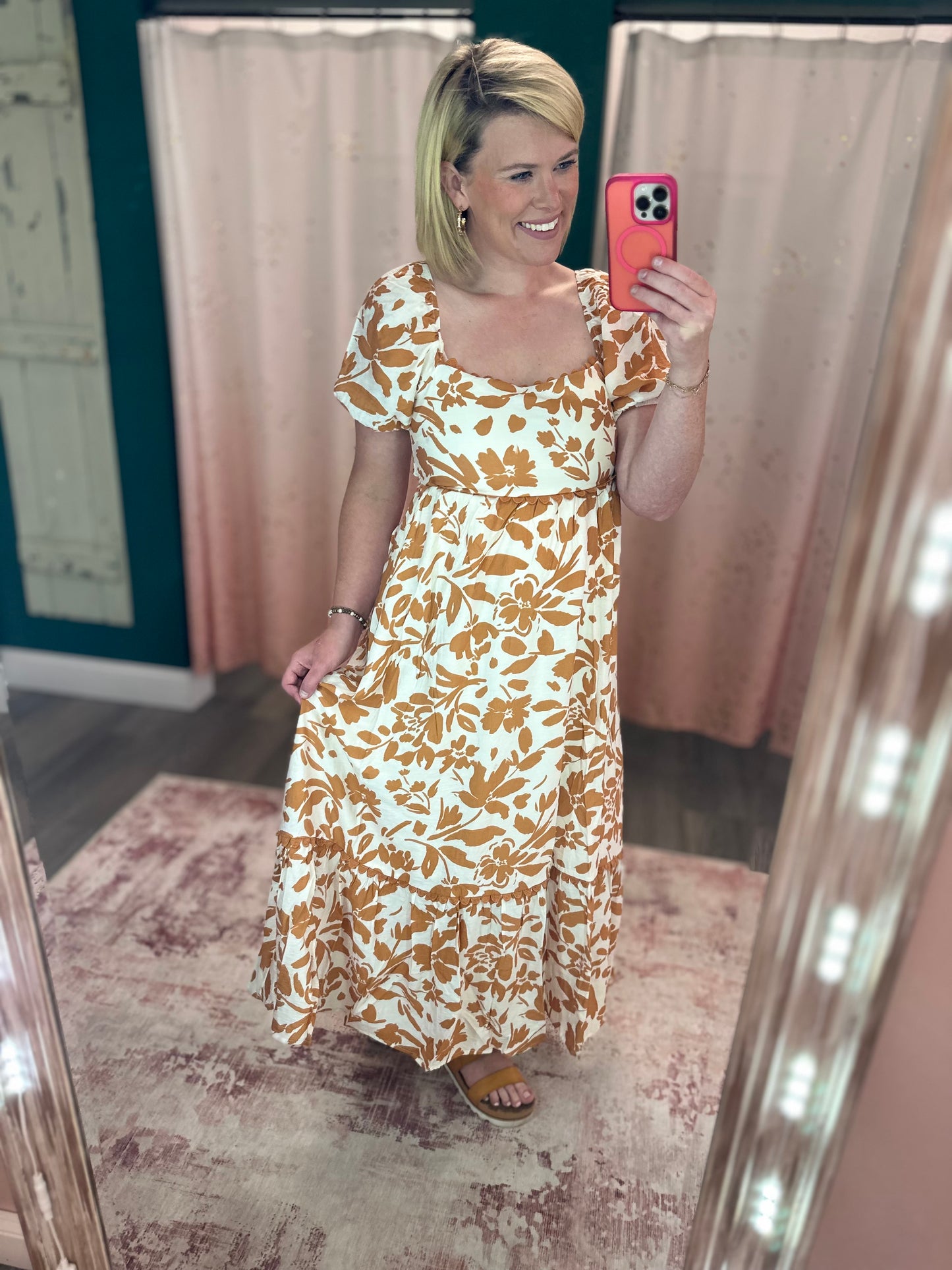 Golden Hour Midi Dress -S-3X