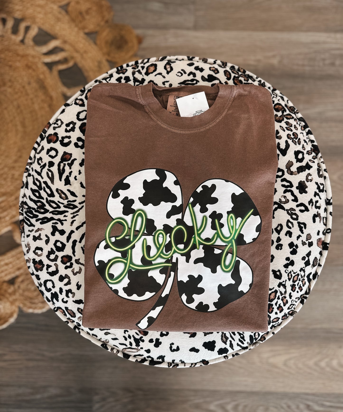 Cowhide Shamrock Tee
