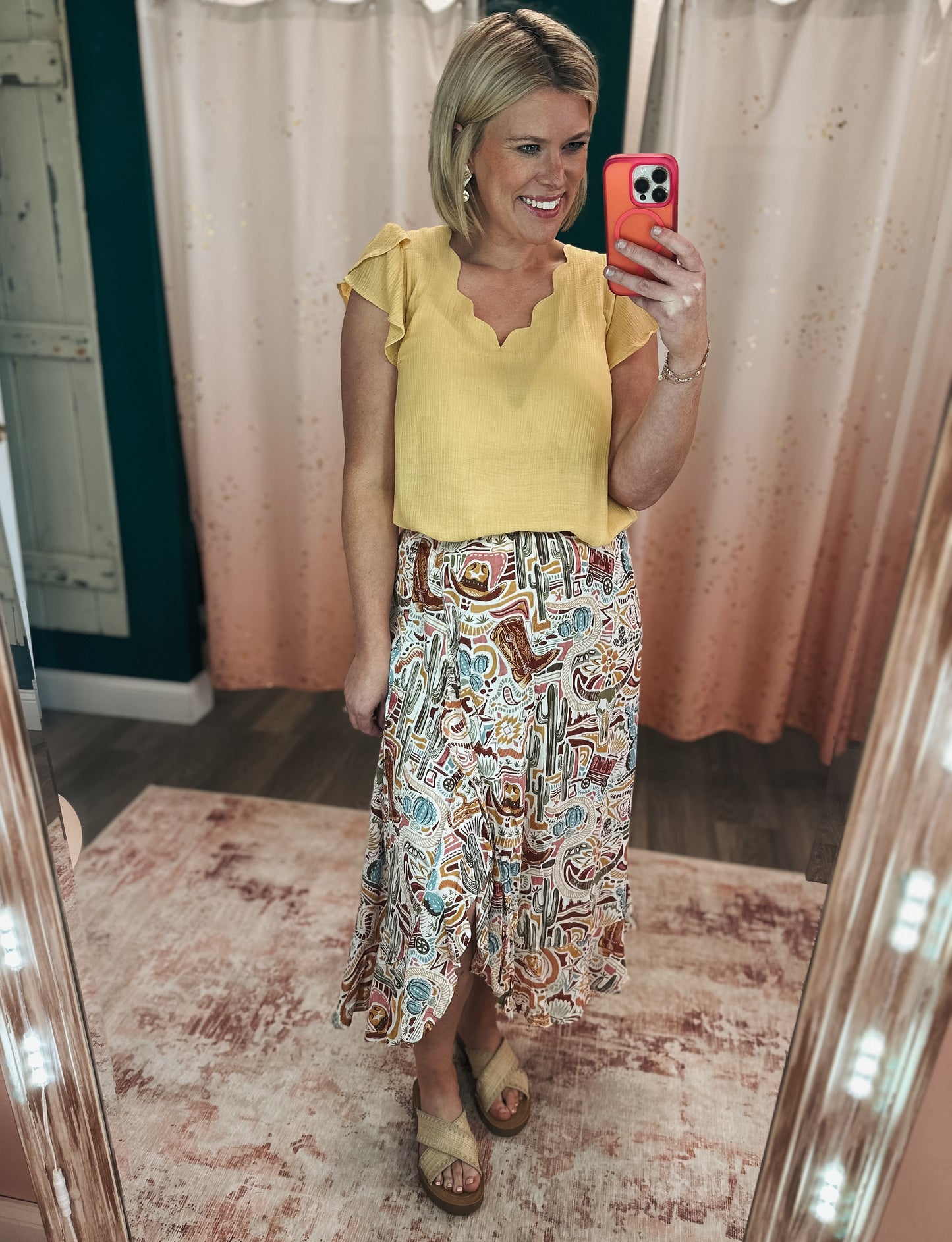 Western Ruffle Skirt