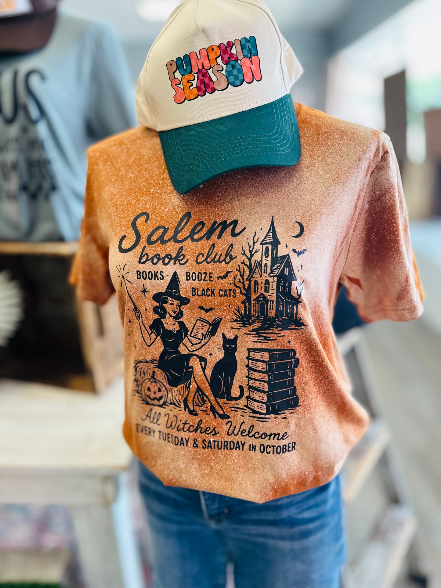 Bleached Salem Witch Book Club Tee