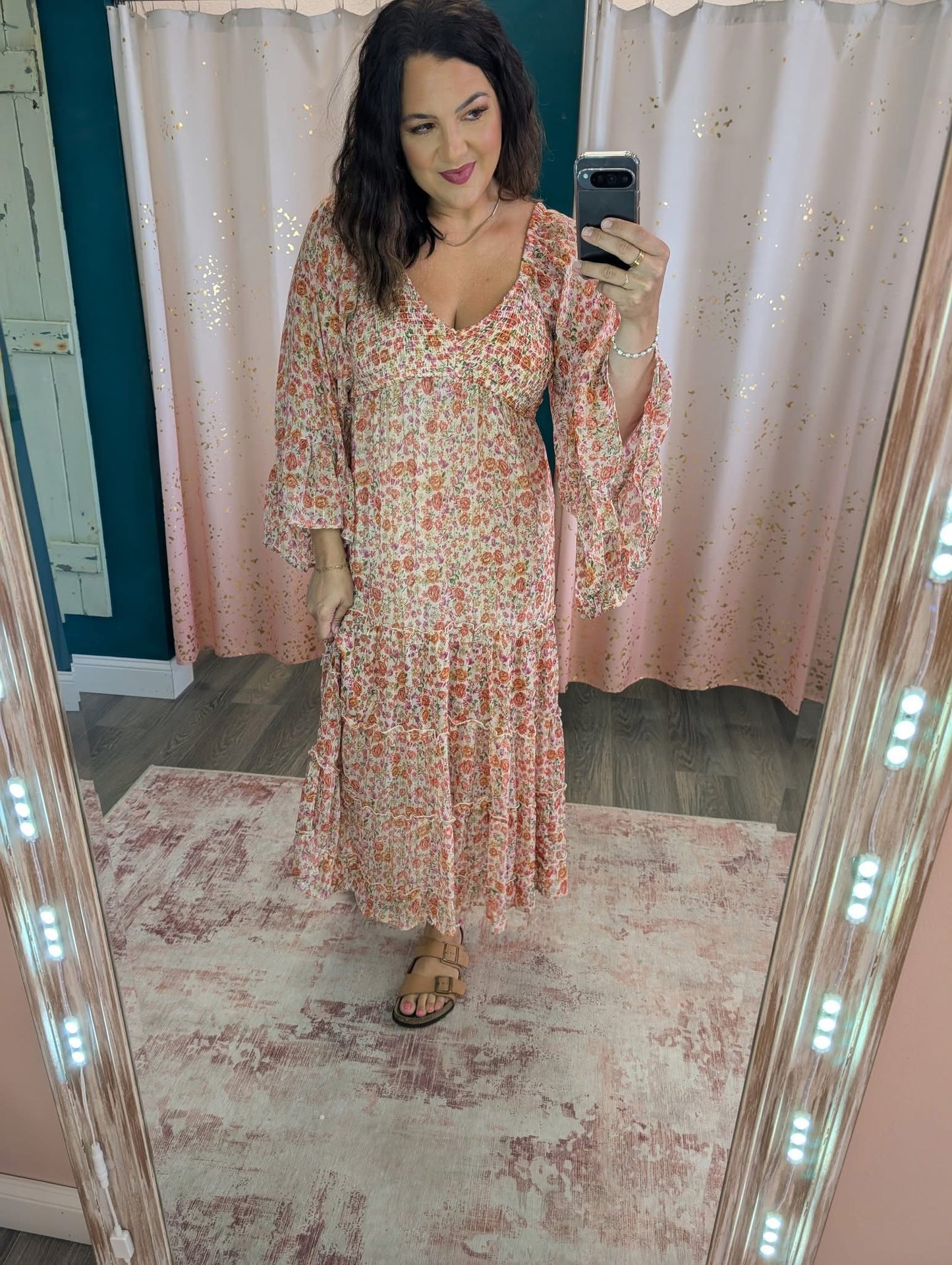 Lurex Chiffon Dress