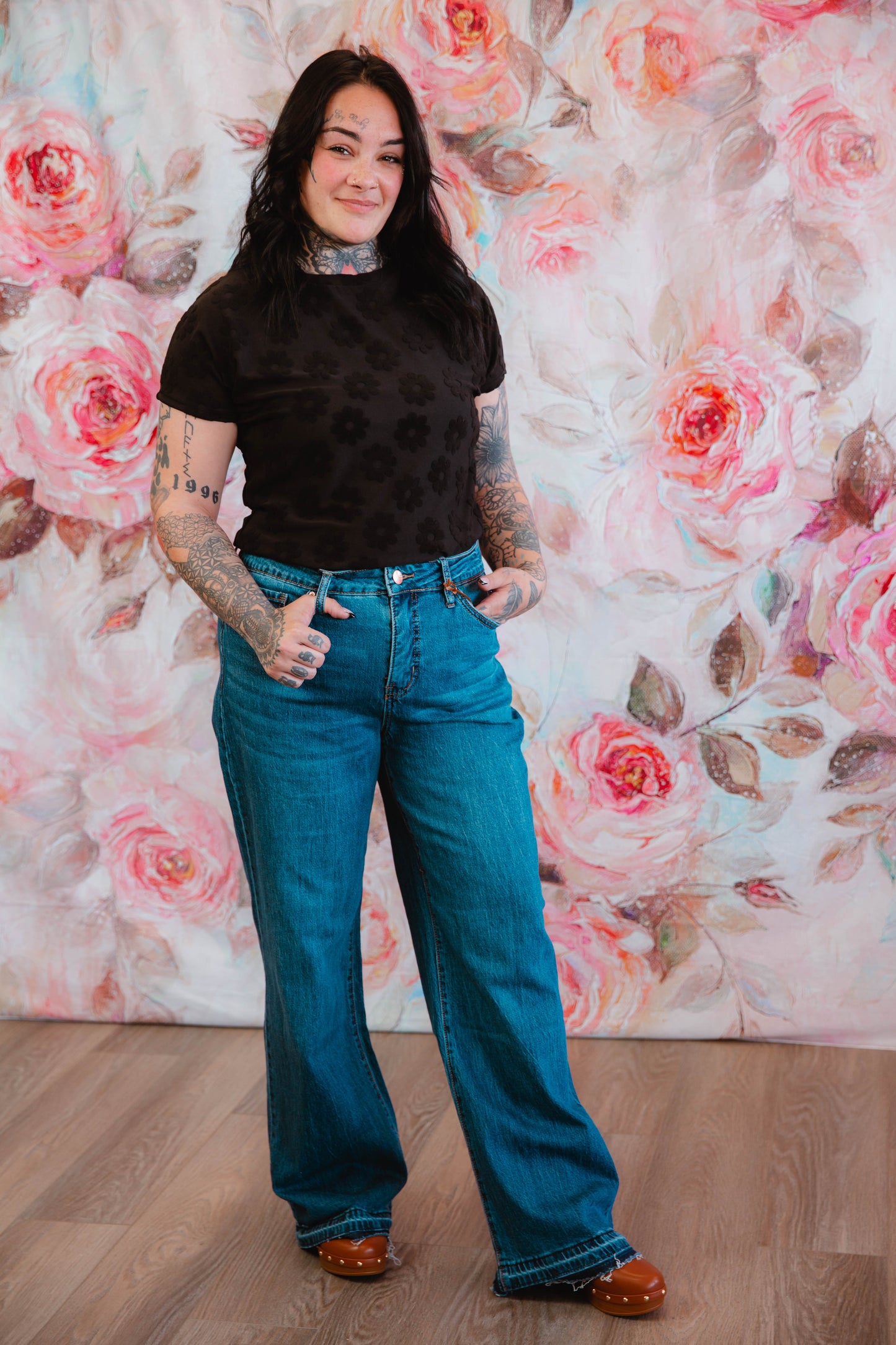 Zipper Fly Wide Leg YMI Jeans
