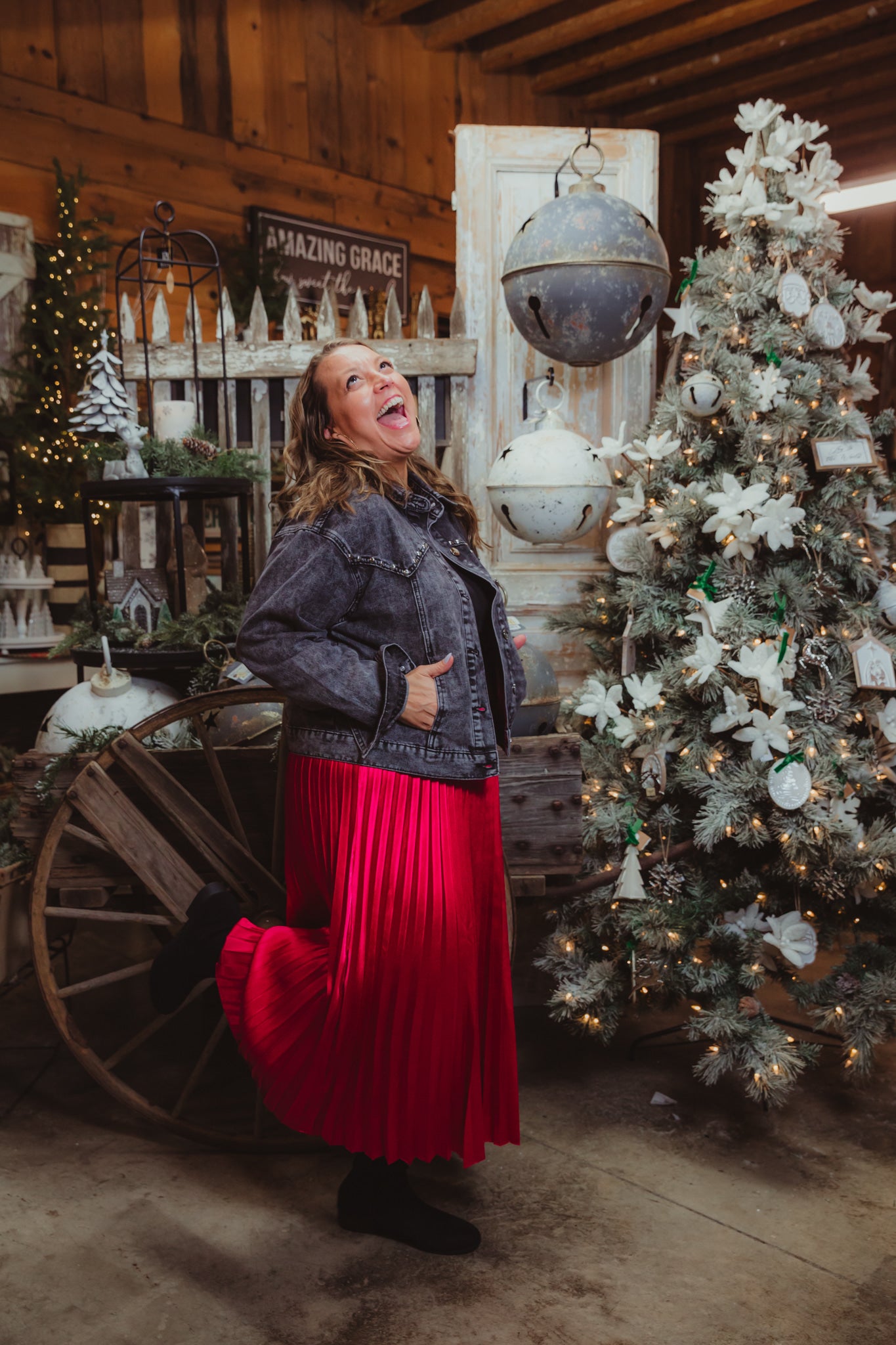 Mistletoe Skirt - Fuchsia
