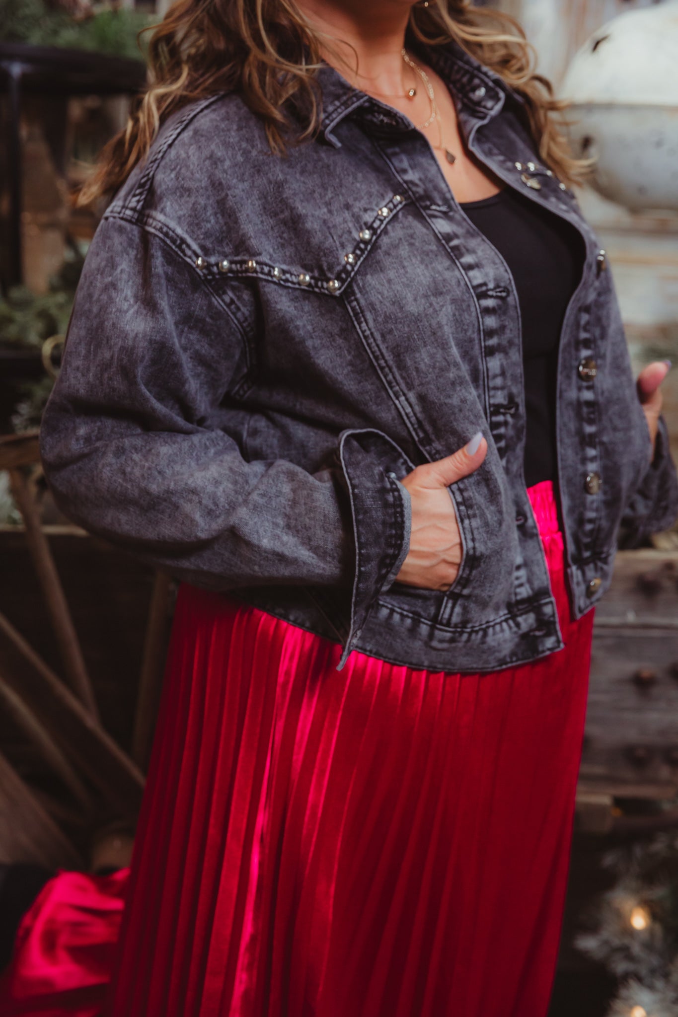 Mistletoe Skirt - Fuchsia