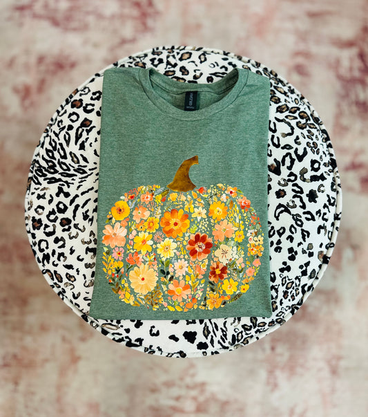 Floral Pumpkin Tee