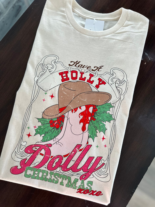 Holly Dolly Christmas Tee