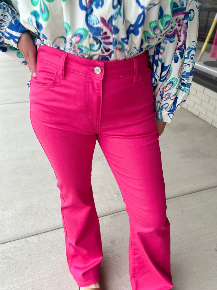 Brasher Bootcut Denim - Hot Pink