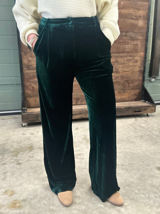 Eve Velvet Pants - H.Green