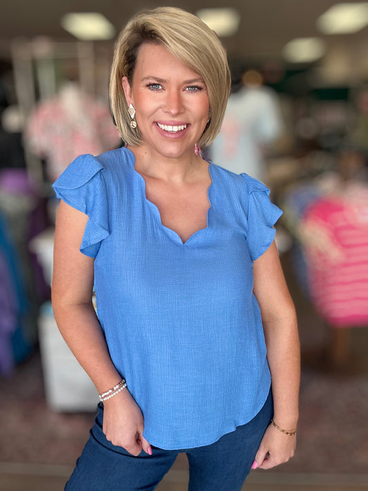 Tulip Field Blouse - Blue