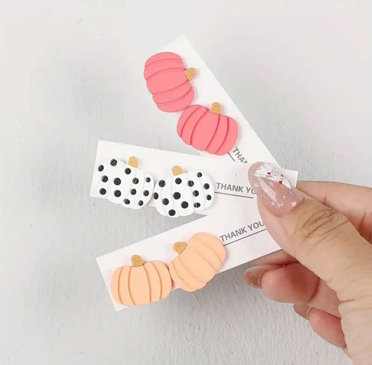 Pumpkin Acrylic Earrings - Retro Colors