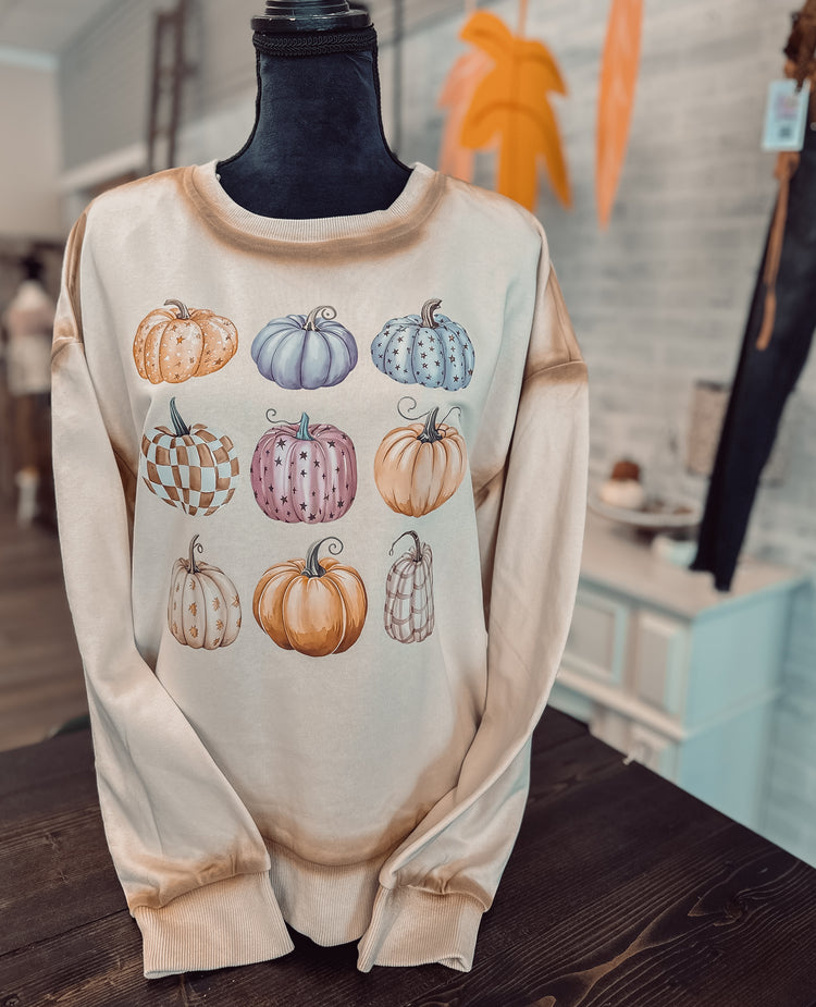 Triple Row Pumpkins Sweatshirt