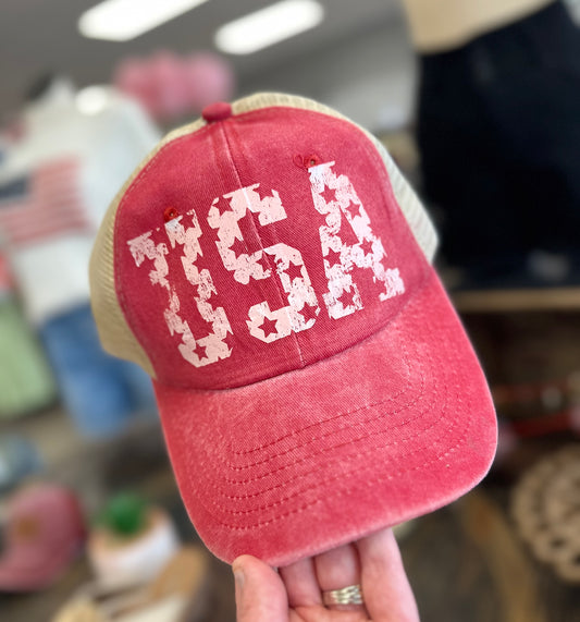 USA Distressed Hat