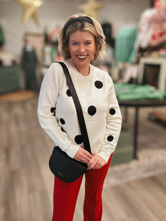 Dottie Dot Sweater - White&Black