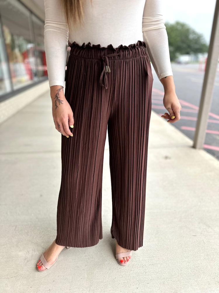 Porter Pleated Pants - Expresso