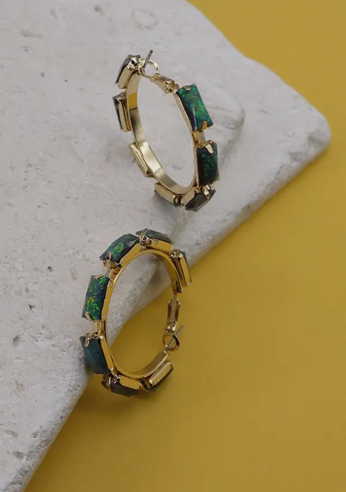 Opal Green Hoops