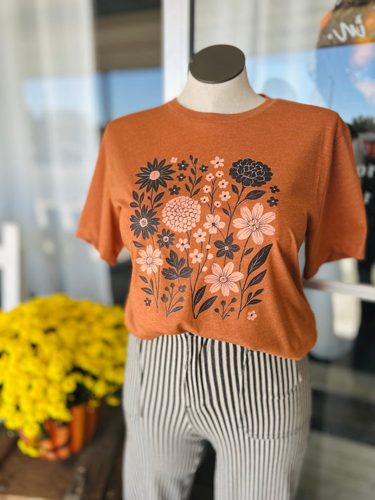 Fall Floral Fields Tee