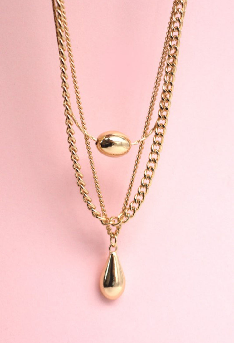 Oval Teardrop Necklace