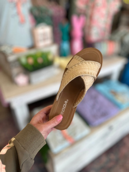Raffia Strap Sandals