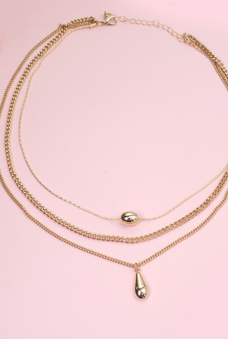 Oval Teardrop Necklace