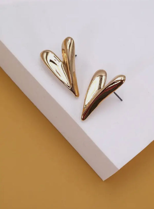 Gold Stud Plated Heart