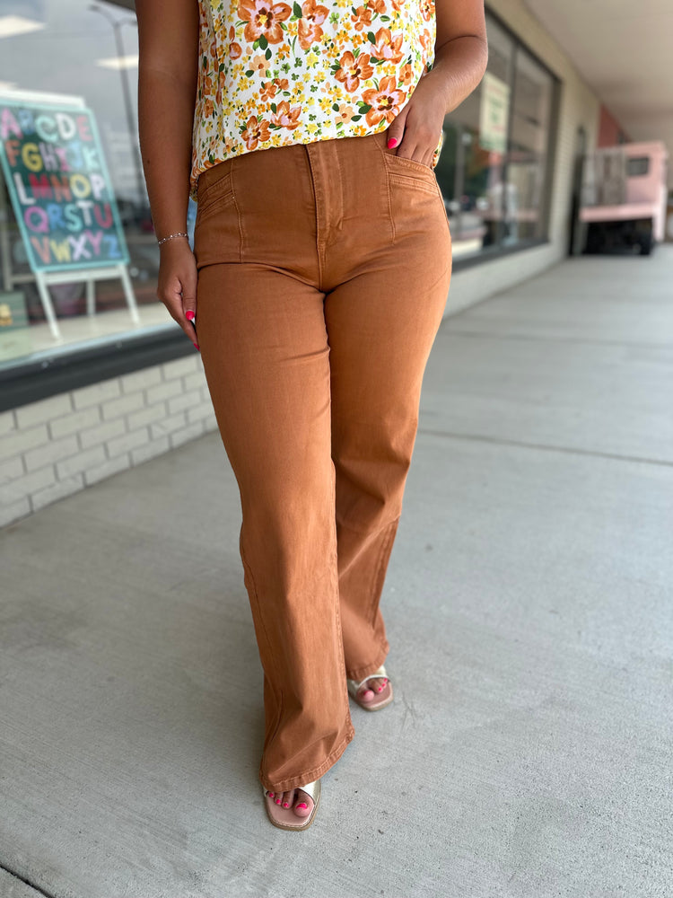 Cinnamon Mica Wide Leg Denim