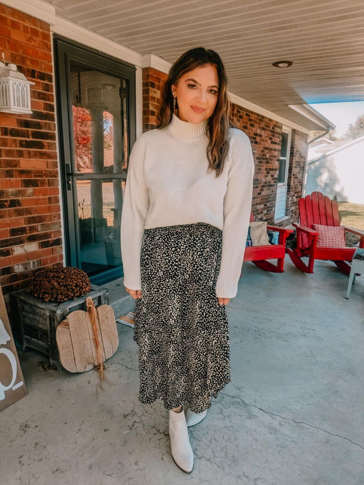 Jarrett Midi Leopard Skirt