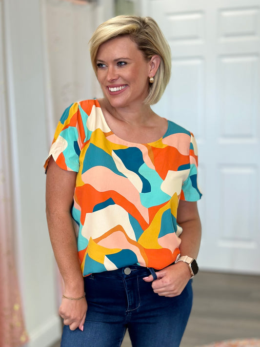 Fall Abstracts Blouse