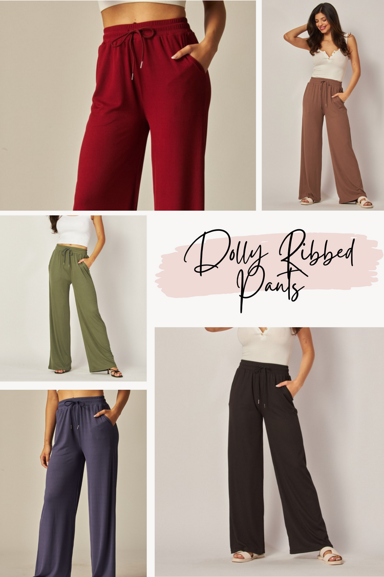 Dolly Ribbed Pants - 5 Colors