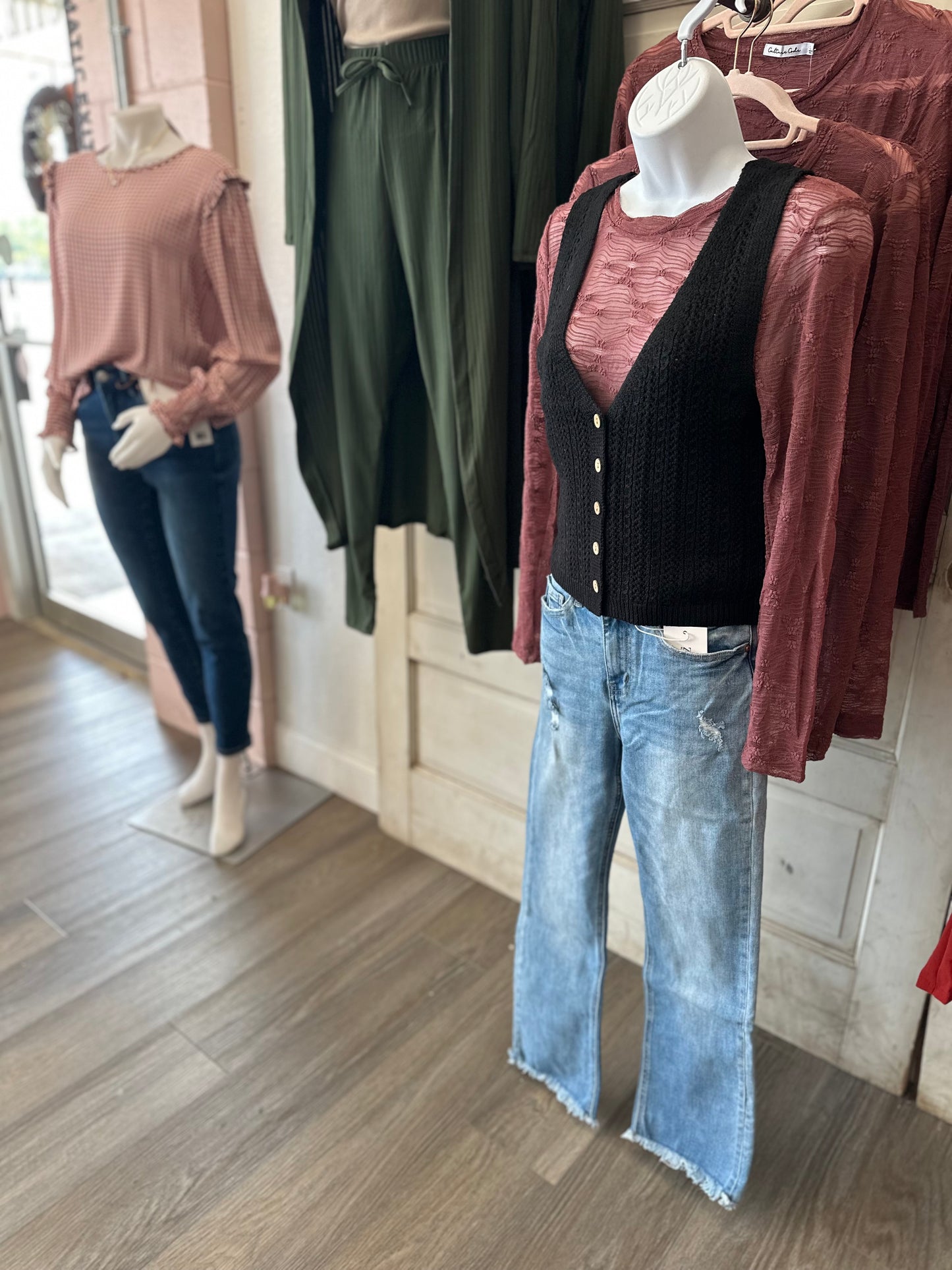 Fall Sheer Top - Dusty Berry