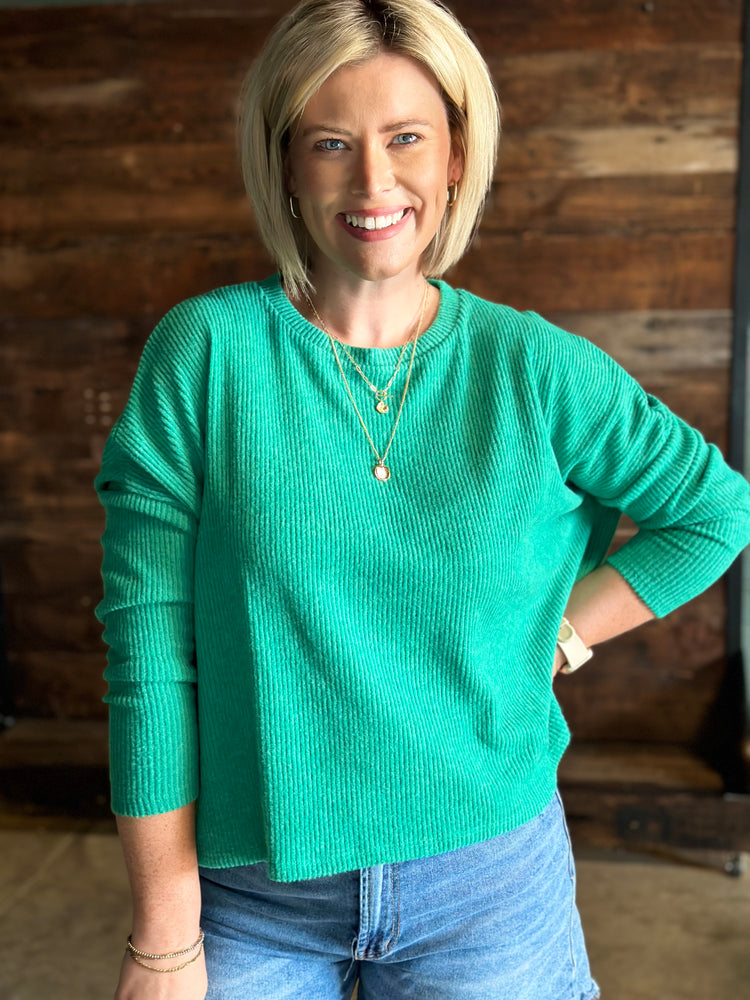 Cozy Season Sweater - Kelly Green