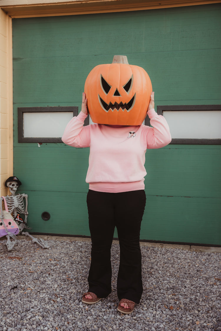 Bubble Gum Ghost Acid Wash Sweatshirt