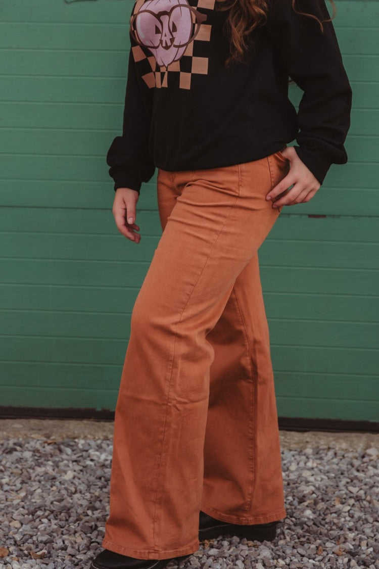 Cinnamon Mica Wide Leg Denim