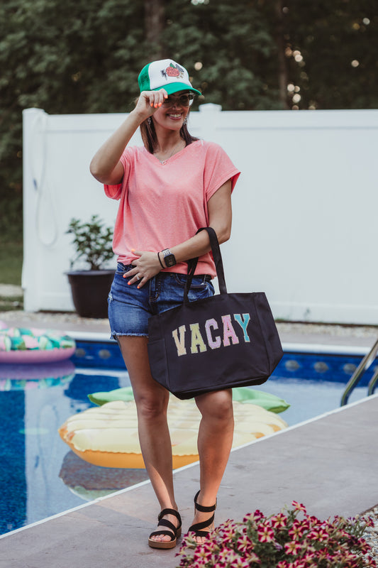 Vacay Black Tote