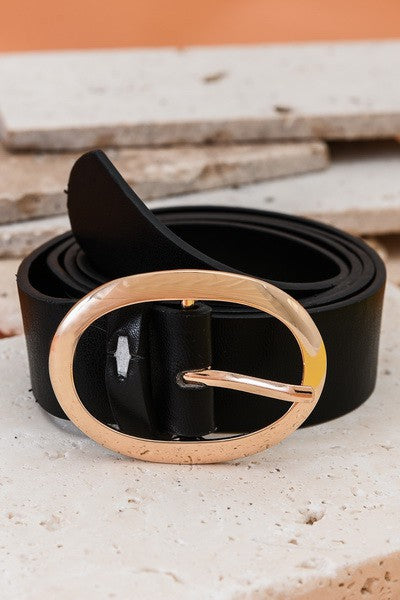 Oval Buckle Belts - 4 Colors