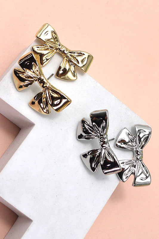 Ribbon Bow Studs