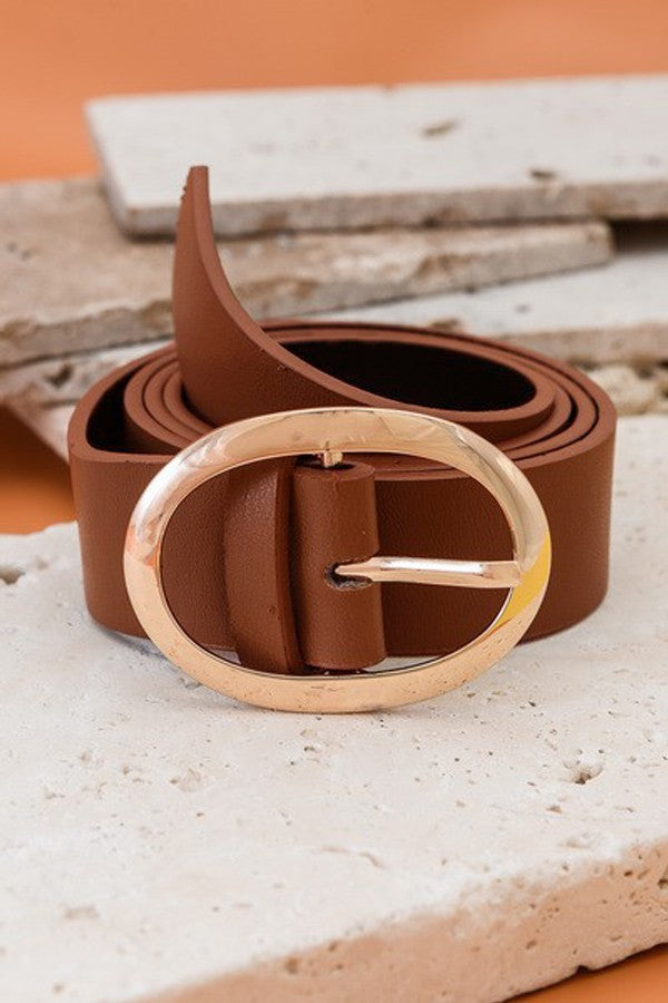 Oval Buckle Belts - 4 Colors