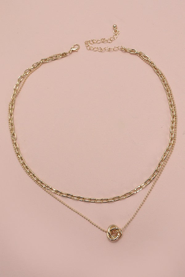 Bud Double Layer Necklace