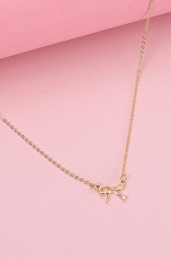 Mini Bow Dainty Necklace