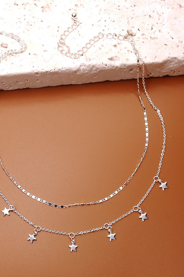 Double Layer Star Necklace