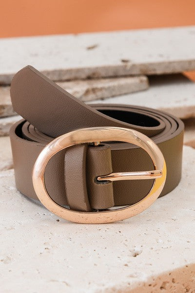 Oval Buckle Belts - 4 Colors